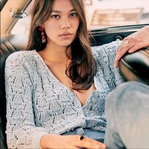 Sezane Annette jumper in light blue